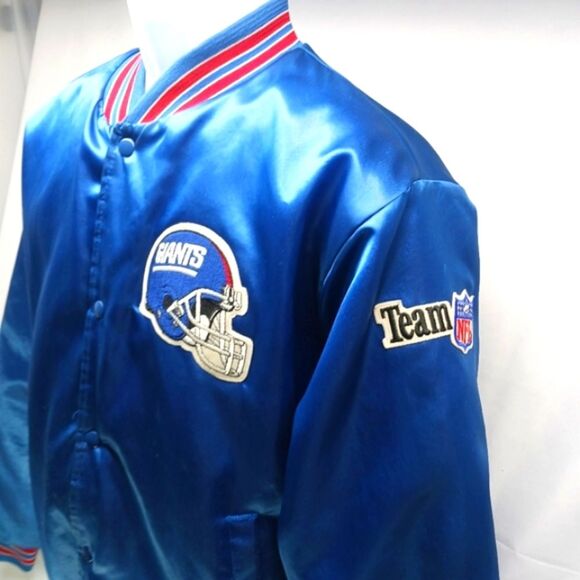 Chalkline Vintage NFL Satin Bomber Starter Jacket NY Giants Men's Large Blue.. - Picture 4 of 16